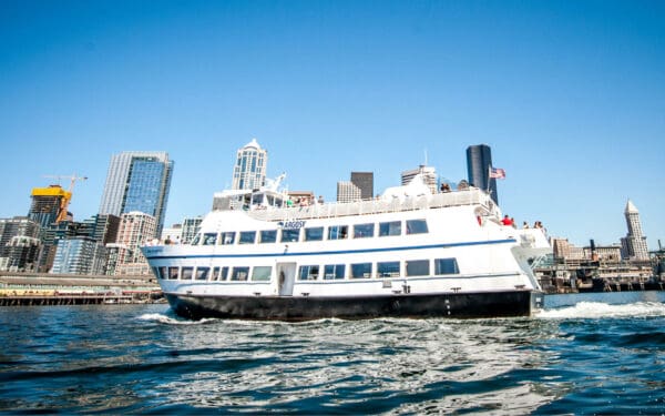 Argosy Cruises from Seattle Premier Attractions: Ship with Seattle in background