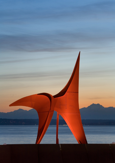 Itinerary Inspo: Seattle Waterfront Walking Tour SAM Olympic Sculpture Park Photo: Benjamin Benschneider