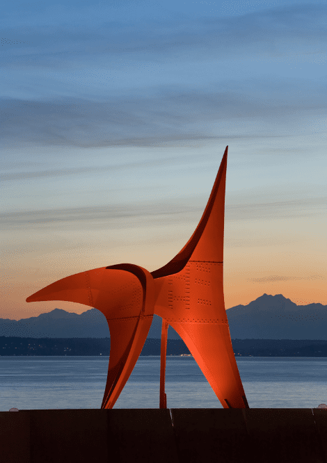 Itinerary Inspo: Seattle Waterfront Walking Tour SAM Olympic Sculpture Park Photo: Benjamin Benschneider