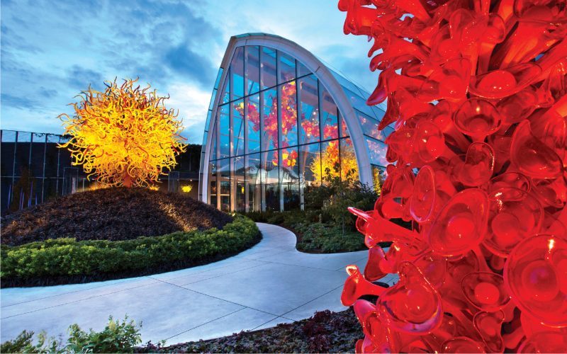 outside of Chihuly Garden and Glass from Seattle Premier Attractions